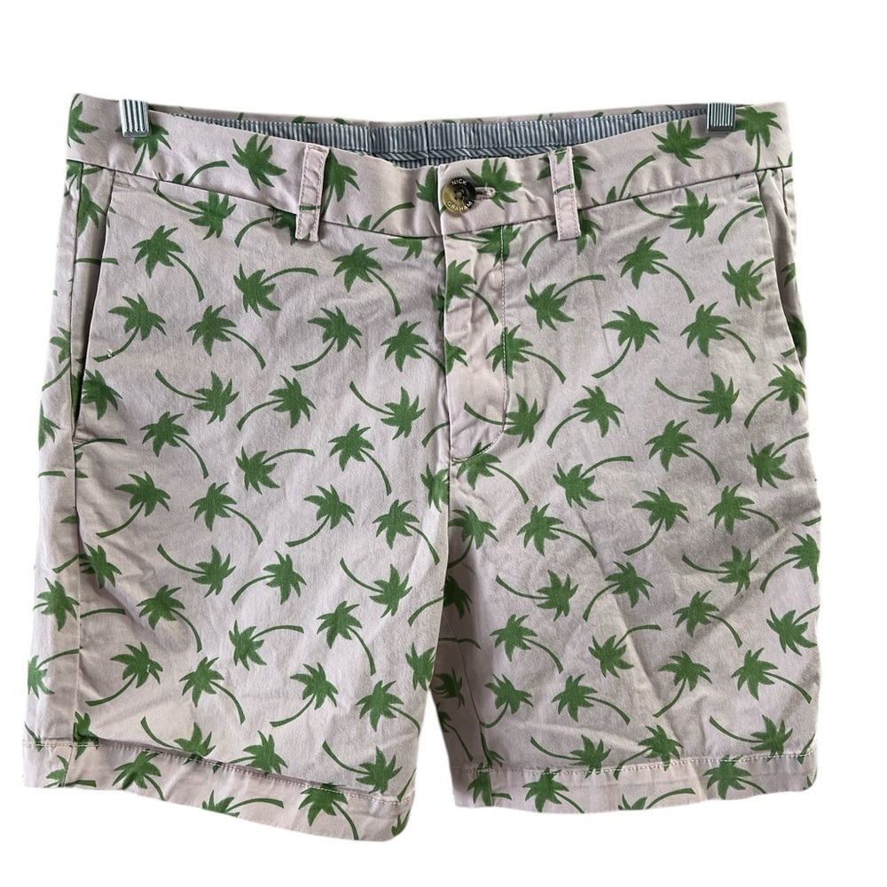 Nick Graham Pam tree pink and green preppy shorts